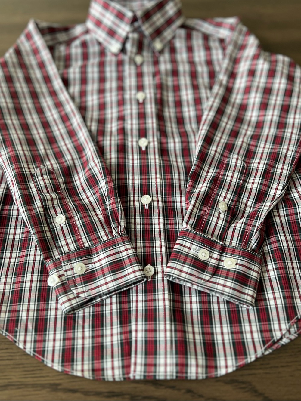 Brooks Brothers Boys’ Red Plaid Button-Down Back to School Family Photos Shirt - Picture 5 of 9